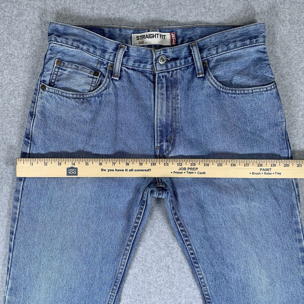 Vintage Levi's 505 Jeans Mens 31x30 (31x27.5 Actual) Blue Straight Fit - Picture 11 of 16